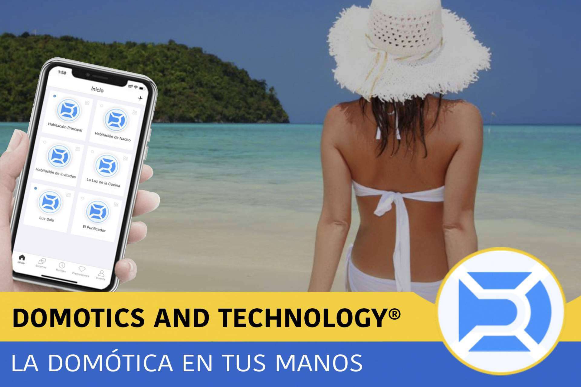 Espacios cómodos e inteligentes con la tecnología de Domotics and Technology