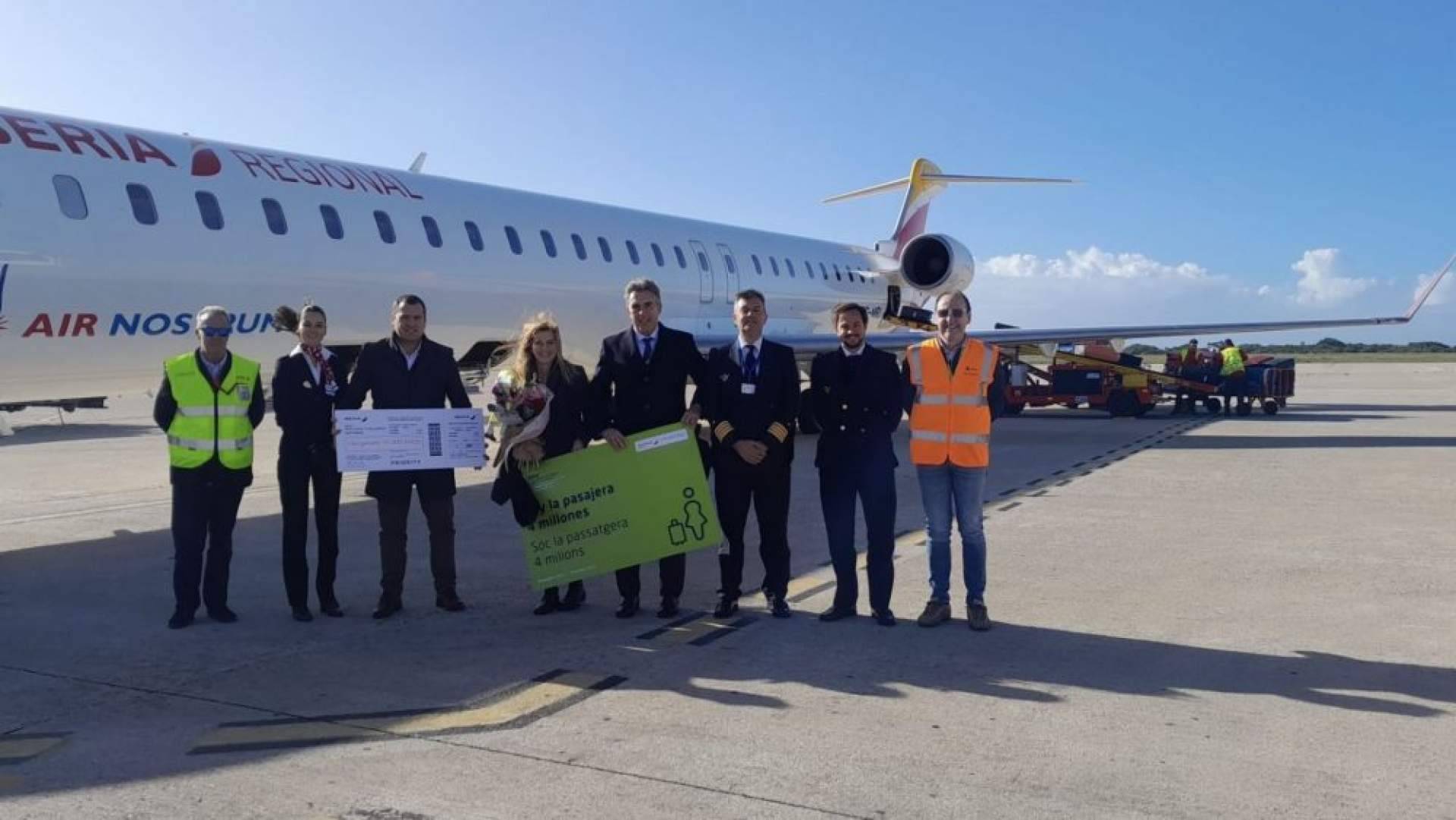 El Aeropuerto de Menorca alcanza los 4 millones de pasajeros