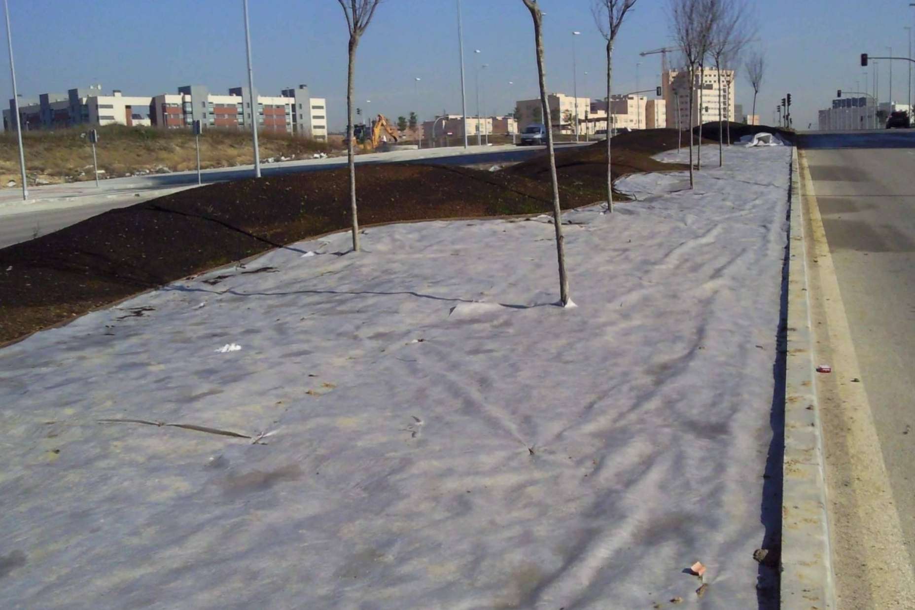 Fabricación de referencia de geotextil para jardinería, con Floratex Systems