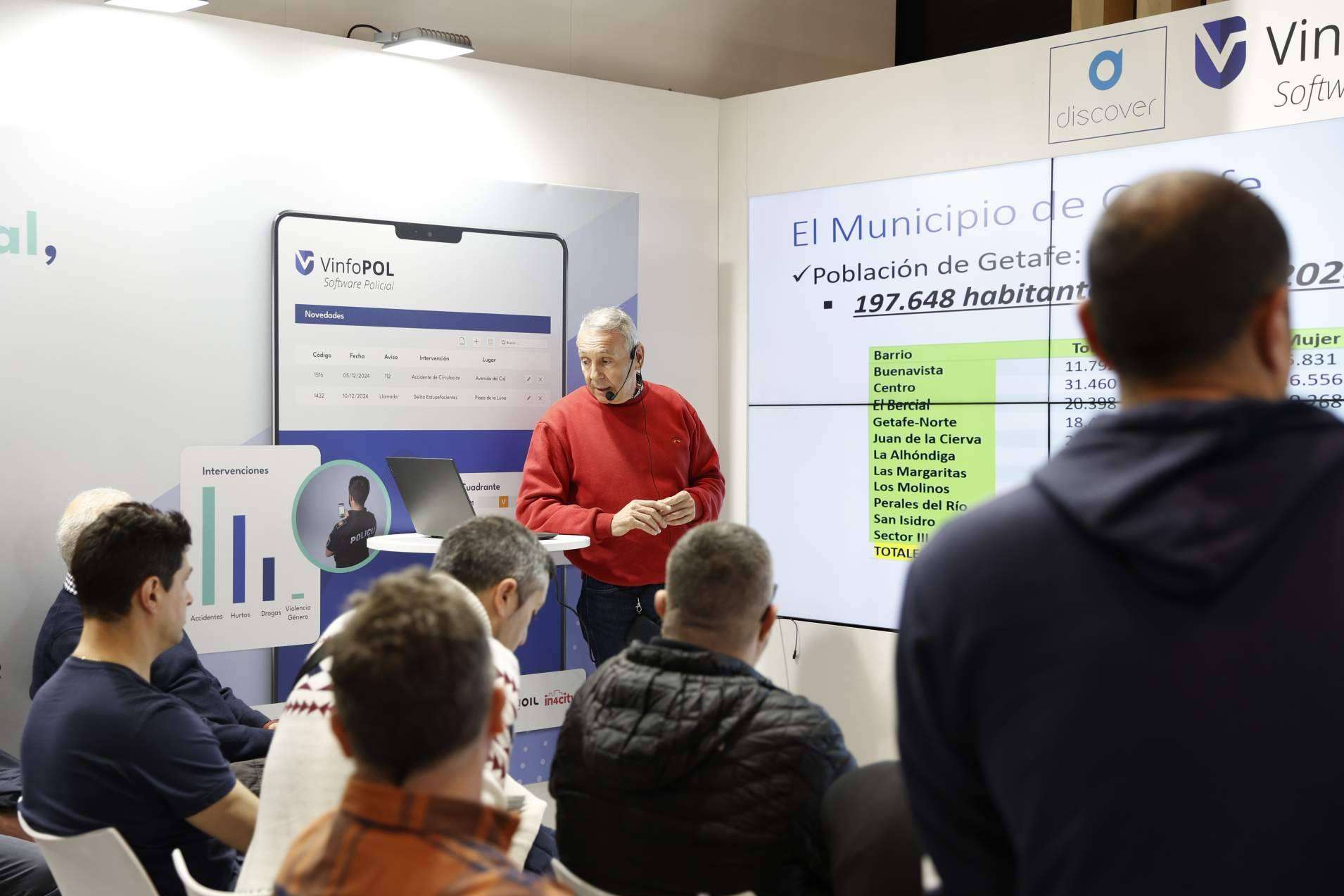 Los software policiales VinfoPOL y Discover rompen récords de asistencia en SICUR 2024