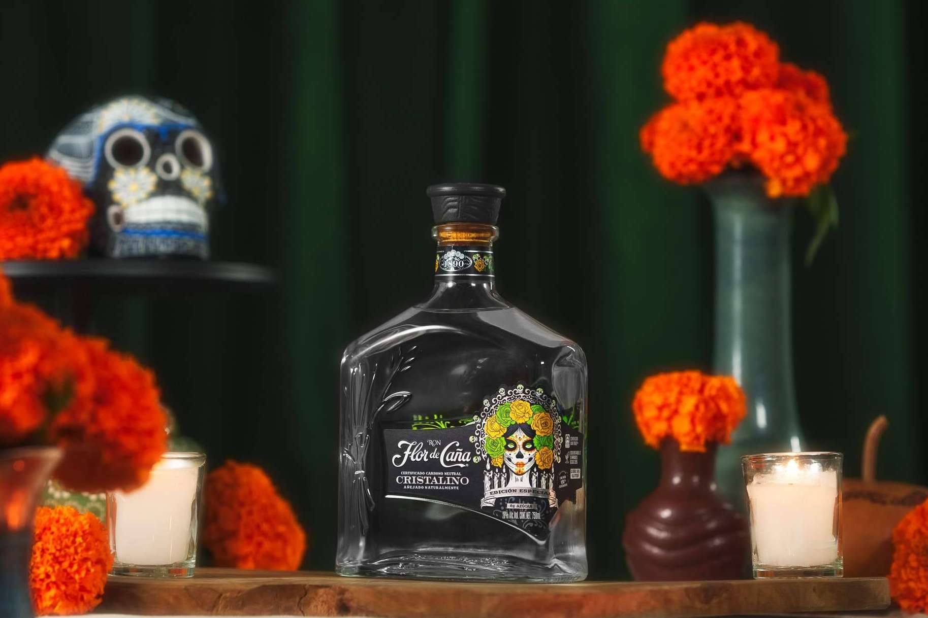 Flor de Caña presenta su edición limitada; Cristalino Catrina, exclusiva para Halloween