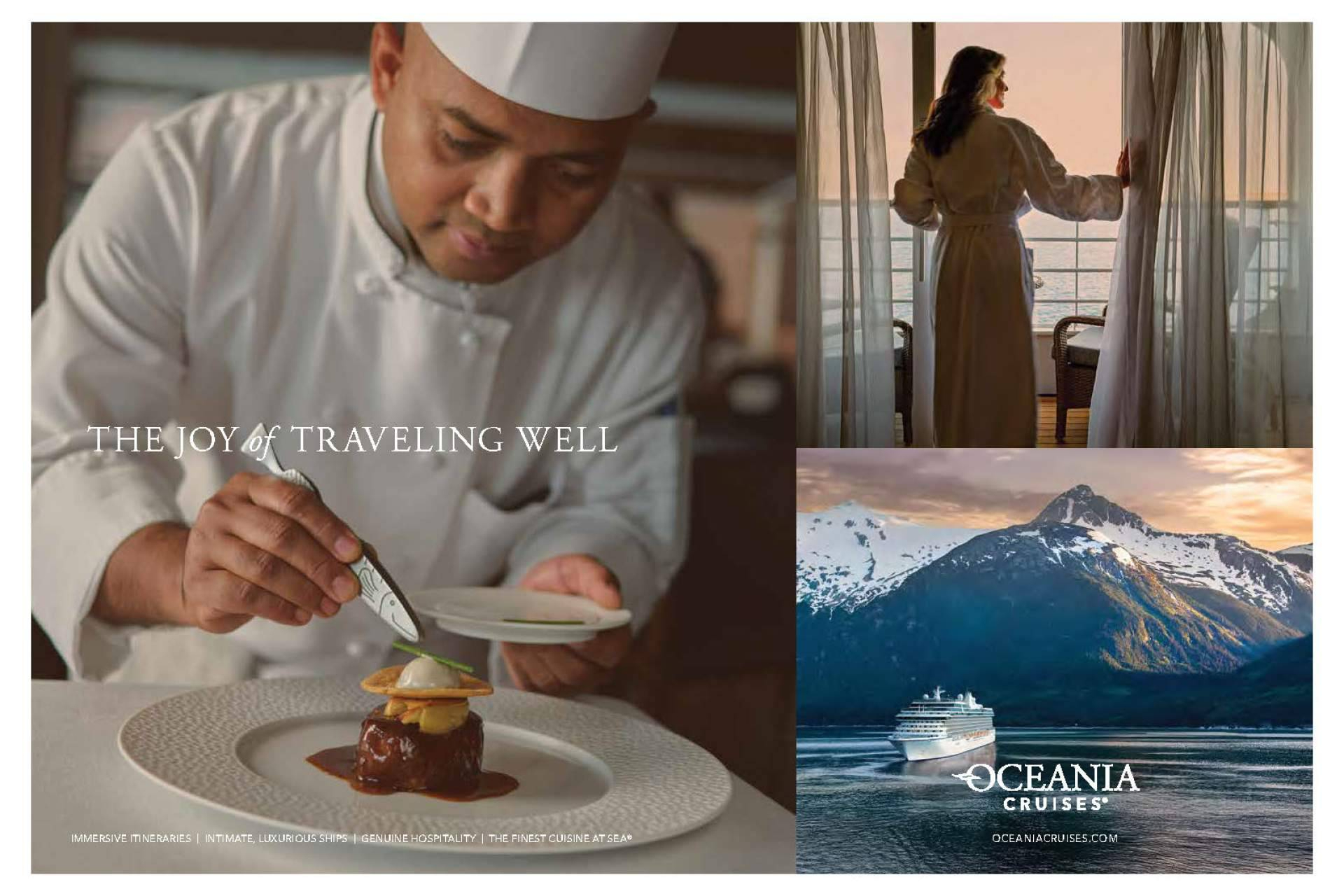 Oceania Cruises lanza “The Joy of Traveling Well”, su nueva campaña de marca.