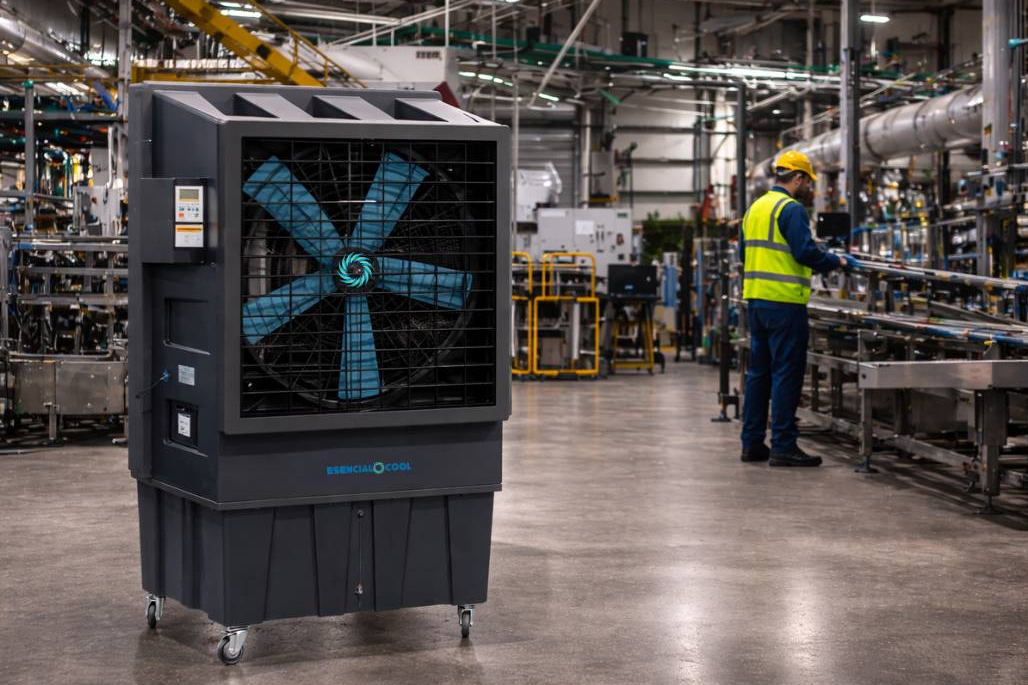 Climatización portátil sin instalación para empresas industriales con Esencial Cool